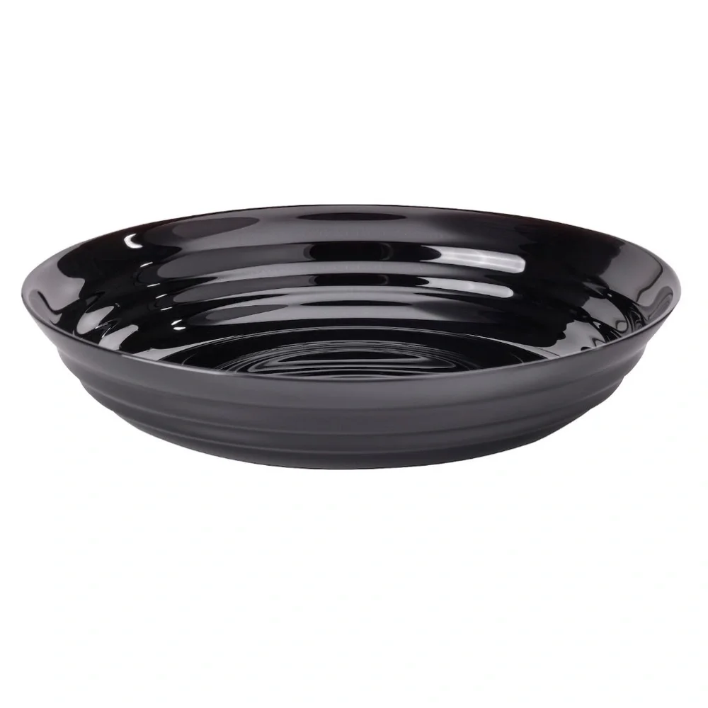6 x IKEA Deep plate/bowl, black, 7 ½ 